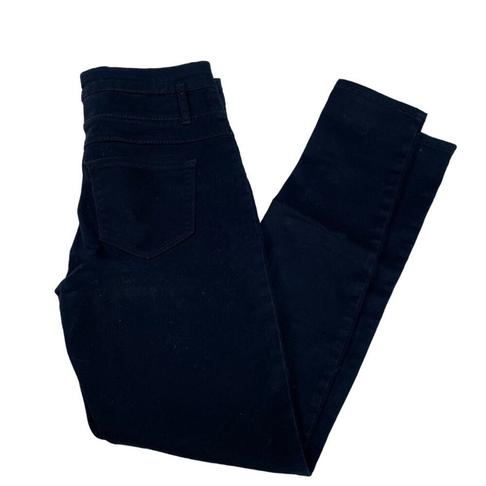 NO‎ BOUNDARIES Black Skinny Jeans High Waist Pockets Zipper Pants Juniors